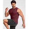 image:imageJMIERR Mens Sleeveless Tank Tops Workout Muscle Gym Ribbed Shirt Athletic Bodybuilding T ShirtsBurgundy
