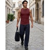 image:imageJMIERR Mens Sleeveless Tank Tops Workout Muscle Gym Ribbed Shirt Athletic Bodybuilding T ShirtsBurgundy