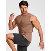 image:imageJMIERR Mens Sleeveless Tank Tops Workout Muscle Gym Ribbed Shirt Athletic Bodybuilding T ShirtsCamel