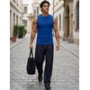 image:imageJMIERR Mens Sleeveless Tank Tops Workout Muscle Gym Ribbed Shirt Athletic Bodybuilding T ShirtsDark Blue