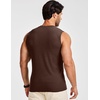 image:imageJMIERR Mens Sleeveless Tank Tops Workout Muscle Gym Ribbed Shirt Athletic Bodybuilding T ShirtsDark Brown