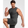 image:imageJMIERR Mens Sleeveless Tank Tops Workout Muscle Gym Ribbed Shirt Athletic Bodybuilding T ShirtsDark Grey