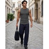 image:imageJMIERR Mens Sleeveless Tank Tops Workout Muscle Gym Ribbed Shirt Athletic Bodybuilding T ShirtsDark Grey