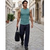 image:imageJMIERR Mens Sleeveless Tank Tops Workout Muscle Gym Ribbed Shirt Athletic Bodybuilding T ShirtsMist Green