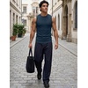 image:imageJMIERR Mens Sleeveless Tank Tops Workout Muscle Gym Ribbed Shirt Athletic Bodybuilding T ShirtsNavy Blue