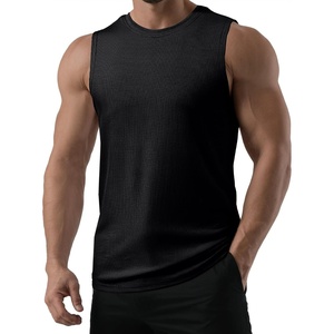 image:imageJMIERR Mens Sleeveless Tank Tops Workout Muscle Gym Ribbed Shirt Athletic Bodybuilding T Shirts1a Black