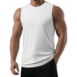 image:imageJMIERR Mens Sleeveless Tank Tops Workout Muscle Gym Ribbed Shirt Athletic Bodybuilding T Shirts1b White