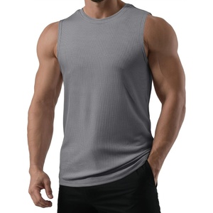 image:imageJMIERR Mens Sleeveless Tank Tops Workout Muscle Gym Ribbed Shirt Athletic Bodybuilding T ShirtsLight Grey