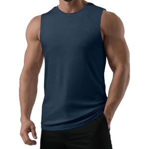 image:imageJMIERR Mens Sleeveless Tank Tops Workout Muscle Gym Ribbed Shirt Athletic Bodybuilding T ShirtsNavy Blue