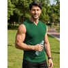image:imageJMIERR Mens Ribbed Tank Tops Knit Sleeveless Workout T Shirt Muscle Gym Fitness TeeDark Green