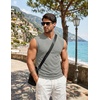 image:imageJMIERR Mens Ribbed Tank Tops Knit Sleeveless Workout T Shirt Muscle Gym Fitness TeeGray