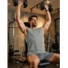 image:imageJMIERR Mens Ribbed Tank Tops Knit Sleeveless Workout T Shirt Muscle Gym Fitness TeeGray