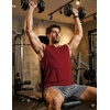 image:imageJMIERR Mens Ribbed Tank Tops Knit Sleeveless Workout T Shirt Muscle Gym Fitness TeeRed Dahlia