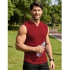 image:imageJMIERR Mens Ribbed Tank Tops Knit Sleeveless Workout T Shirt Muscle Gym Fitness TeeRed Dahlia
