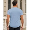 image:imageJMIERR Mens Short Sleeve T Shirt Summer Muscle Slim Fitted Crewneck Longline Tees Shirts for Gym WorkoutC Blue