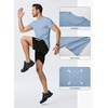 image:imageJMIERR Mens Short Sleeve T Shirt Summer Muscle Slim Fitted Crewneck Longline Tees Shirts for Gym WorkoutC Blue