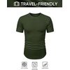 image:imageJMIERR Mens Short Sleeve T Shirt Summer Muscle Slim Fitted Crewneck Longline Tees Shirts for Gym WorkoutD Light Green