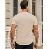 image:imageJMIERR Mens Short Sleeve T Shirt Summer Muscle Slim Fitted Crewneck Longline Tees Shirts for Gym WorkoutE Beige