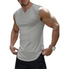 image:imageJMIERR Mens Ribbed Tank Tops Knit Sleeveless Workout T Shirt Muscle Gym Fitness TeeGray
