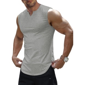 image:imageJMIERR Mens Ribbed Tank Tops Knit Sleeveless Workout T Shirt Muscle Gym Fitness TeeGray