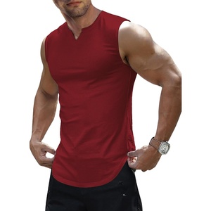 image:imageJMIERR Mens Ribbed Tank Tops Knit Sleeveless Workout T Shirt Muscle Gym Fitness TeeRed Dahlia