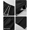 image:imageJMIERR 2026 Mens Baggy Sweat Shorts Lightweight Under Knee Casual Drawstring Y2K Shorts Loose Fit Gym ShortsA Black