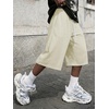 image:imageJMIERR 2026 Mens Baggy Sweat Shorts Lightweight Under Knee Casual Drawstring Y2K Shorts Loose Fit Gym ShortsBeige