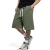 image:imageJMIERR 2026 Mens Baggy Sweat Shorts Lightweight Under Knee Casual Drawstring Y2K Shorts Loose Fit Gym ShortsLight Green