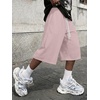 image:imageJMIERR 2026 Mens Baggy Sweat Shorts Lightweight Under Knee Casual Drawstring Y2K Shorts Loose Fit Gym ShortsPink