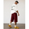 image:imageJMIERR 2026 Mens Baggy Sweat Shorts Lightweight Under Knee Casual Drawstring Y2K Shorts Loose Fit Gym ShortsRed