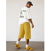 image:imageJMIERR 2026 Mens Baggy Sweat Shorts Lightweight Under Knee Casual Drawstring Y2K Shorts Loose Fit Gym ShortsYellow