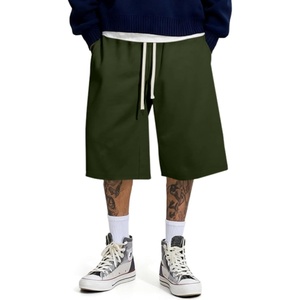 image:imageJMIERR 2026 Mens Baggy Sweat Shorts Lightweight Under Knee Casual Drawstring Y2K Shorts Loose Fit Gym ShortsGreen