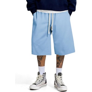 image:imageJMIERR 2026 Mens Baggy Sweat Shorts Lightweight Under Knee Casual Drawstring Y2K Shorts Loose Fit Gym ShortsLight Blue