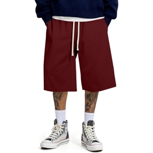 image:imageJMIERR 2026 Mens Baggy Sweat Shorts Lightweight Under Knee Casual Drawstring Y2K Shorts Loose Fit Gym ShortsRed