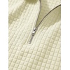image:imageJMIERR Mens Summer Outfits 2 Piece Short Sets Beach Waffle 14 Zip Polo Shirts Casual Loose Pant LoungewearBeige