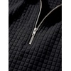 image:imageJMIERR Mens Summer Outfits 2 Piece Short Sets Beach Waffle 14 Zip Polo Shirts Casual Loose Pant LoungewearDark Grey