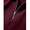 image:imageJMIERR Mens Summer Outfits 2 Piece Short Sets Beach Waffle 14 Zip Polo Shirts Casual Loose Pant LoungewearRed