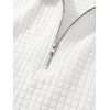 image:imageJMIERR Mens Summer Outfits 2 Piece Short Sets Beach Waffle 14 Zip Polo Shirts Casual Loose Pant LoungewearWhite