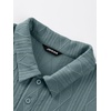 image:imageJMIERR Mens Two Piece Outfits Short Sleeve Polo Shirts amp Loose Pants Sets Casual Summer Textured SuitsGrey Green