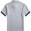 image:imageJMIERR Mens Polo Shirts Knit Textured Casual Short Sleeve Button Summer Vacation Beach Stretchy ShirtGrey