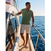 image:imageJMIERR Mens Casual Knitted Wool Sleeveless Shirts Johnny Collar Summer Beach Textured Tank TopsMoss Green
