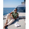image:imageJMIERR Mens Casual Knitted Wool Sleeveless Shirts Johnny Collar Summer Beach Textured Tank TopsMoss Green