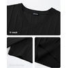 image:imageJMIERR Mens V Neck Knit Shirts Short Sleeve Sweater Shirt Casual Ribbed Pullover T ShirtBlack