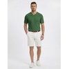 image:imageJMIERR Mens V Neck Knit Shirts Short Sleeve Sweater Shirt Casual Ribbed Pullover T ShirtGreen