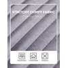 image:imageJMIERR Mens V Neck Knit Shirts Short Sleeve Sweater Shirt Casual Ribbed Pullover T ShirtGrey Blue