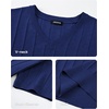 image:imageJMIERR Mens V Neck Knit Shirts Short Sleeve Sweater Shirt Casual Ribbed Pullover T ShirtNavy Blue