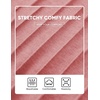 image:imageJMIERR Mens V Neck Knit Shirts Short Sleeve Sweater Shirt Casual Ribbed Pullover T ShirtPink