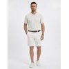 image:imageJMIERR Mens V Neck Knit Shirts Short Sleeve Sweater Shirt Casual Ribbed Pullover T ShirtWhite