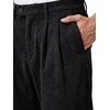 image:imageJMIERR Mens Stretch Corduroy Pants Elastic Waist Casual Pleated Trousers Regular Fit Dress Date PantsBlack