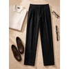 image:imageJMIERR Mens Stretch Corduroy Pants Elastic Waist Casual Pleated Trousers Regular Fit Dress Date PantsBlack